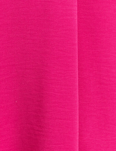 Blouse manches courtes rose fushia femme