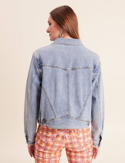 Veste denim denim double stone femme