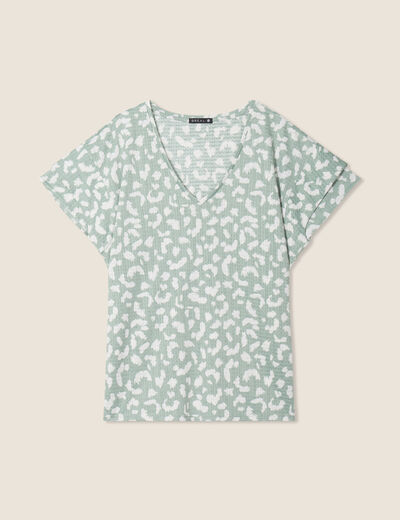 T-shirt manches courtes taupe femme