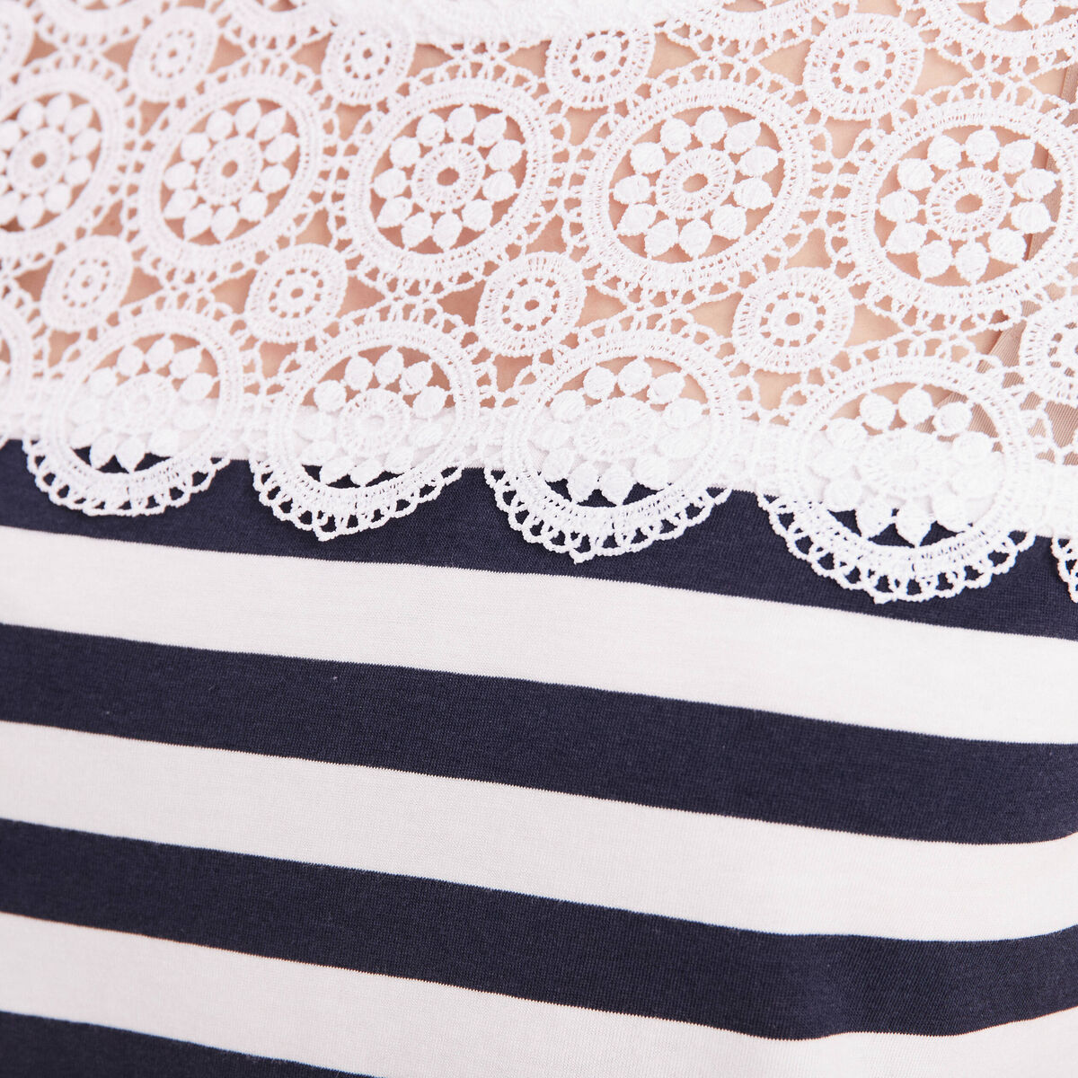 T-shirt manches courtes bleu foncé femme