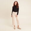Pantalon large velours côtelé sable femme