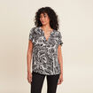 Blouse manches courtes noir femme