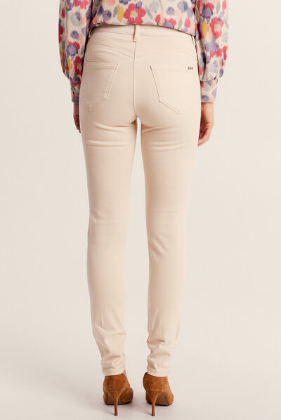 Jean magique ajusté taille standard ivoire femme