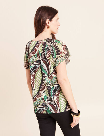 T-shirt manches courtes vert femme