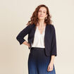 Veste cintrée bleu foncé femme