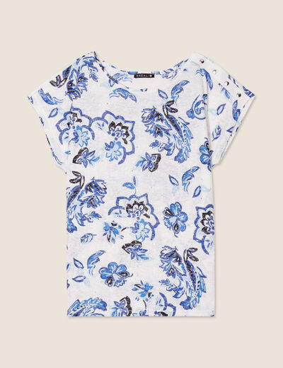 T-shirt manches courtes ecru femme
