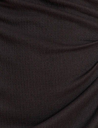 Robe courte ajustée noir femme