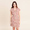 Robe droite zipp&eacute;e orange femme