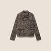 Veste droite doubl&eacute;e beige femme
