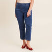 Jean magique Le L&eacute;ger coupe droite denim double stone femme