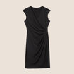 Robe courte ajustée noir femme