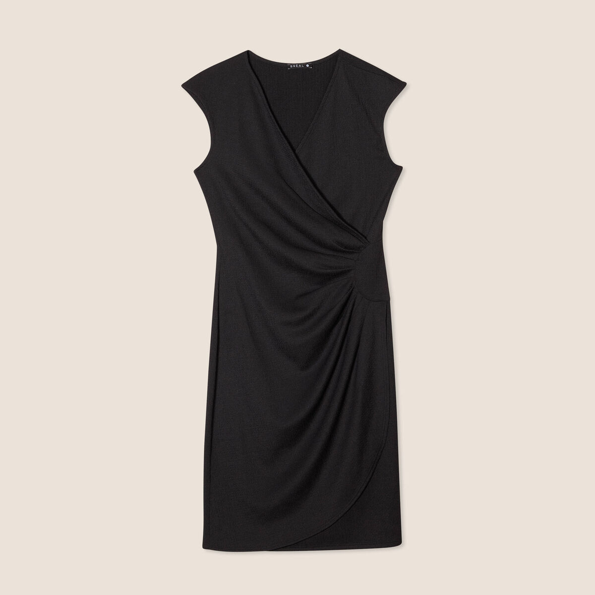 Robe courte ajustée noir femme