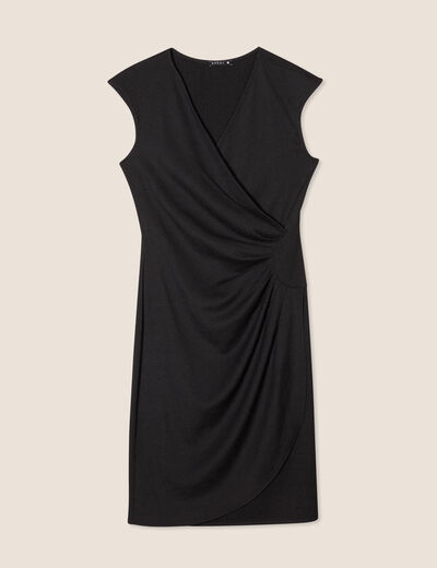 Robe courte ajustée noir femme