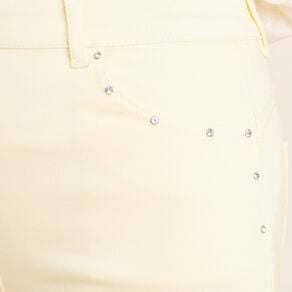 pantalon ajuste 78eme jaune clair femme Pantalon ajusté 7/8ème jaune clair femme