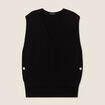 Pull sans manches noir femme