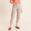 Pantalon coupe mom 7/8&egrave;me marron femme