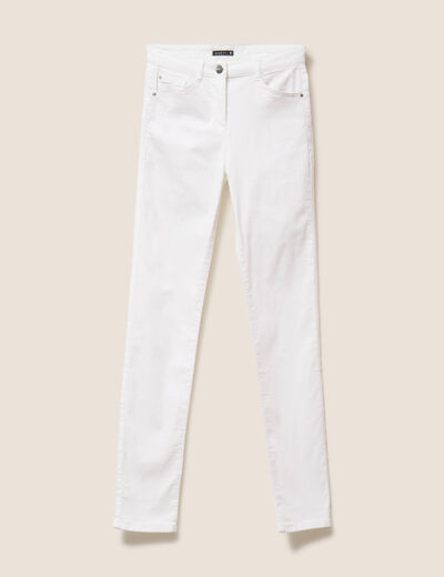Pantalon léger taille standard long blanc femme