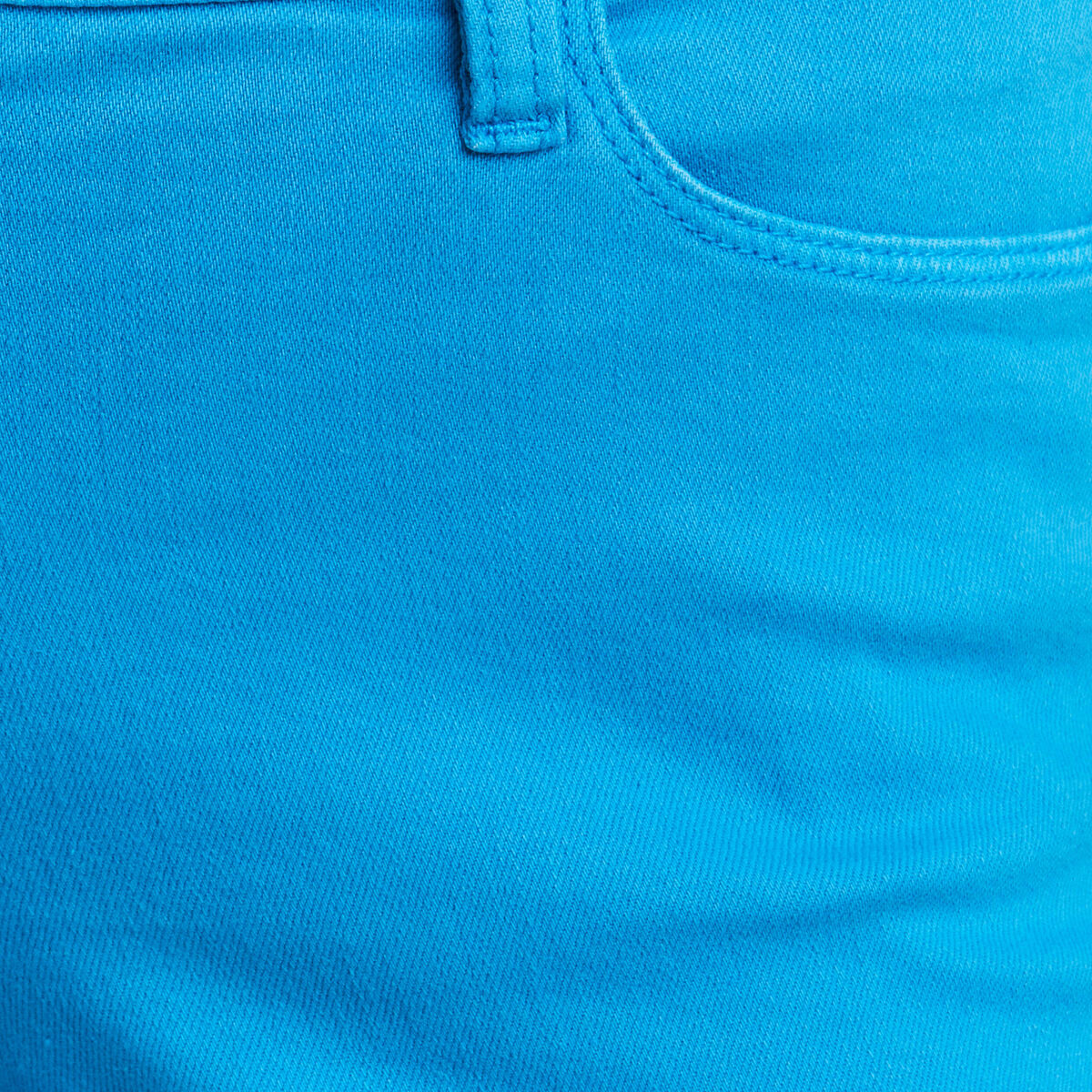 Jean droit taille basse 7/8&egrave;me bleu femme