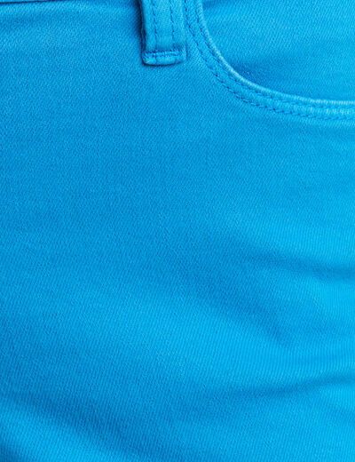 Jean droit taille basse 7/8ème bleu femme