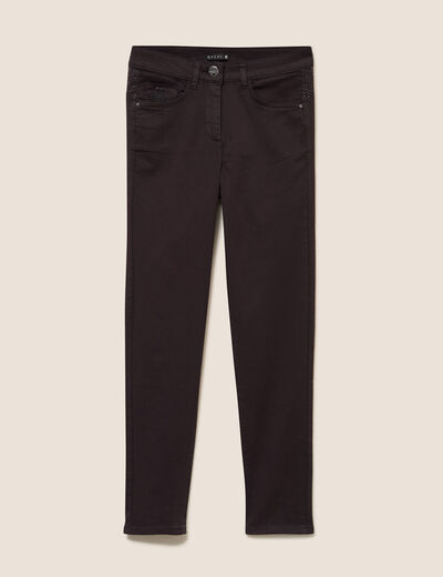 Pantalon magique Le L&eacute;ger coupe ajust&eacute;e marron fonc&eacute; femme