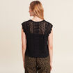 Débardeur macramé noir femme