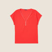 T-shirt manches courtes orange foncé femme