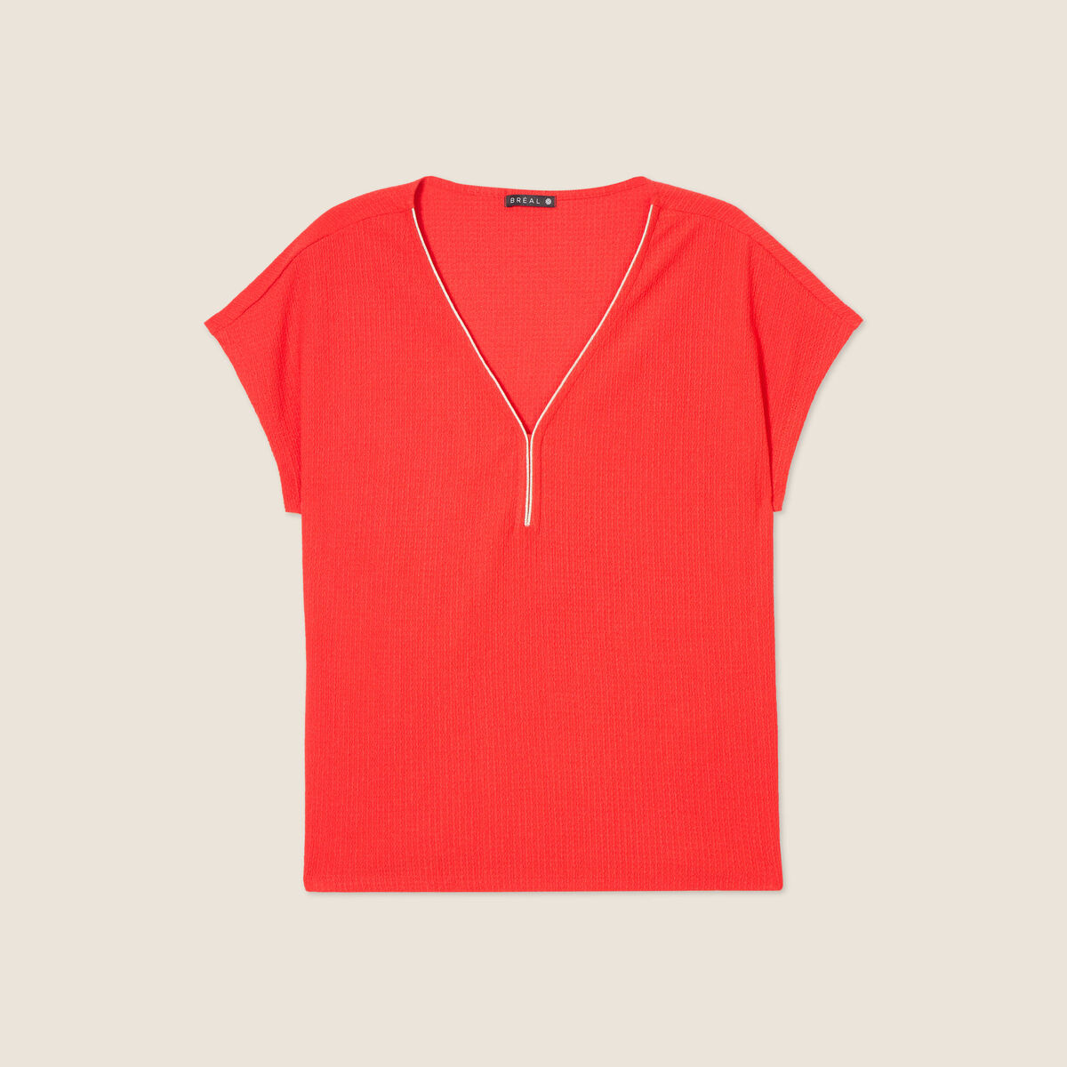 T-shirt manches courtes orange foncé femme