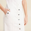 Robe droite en jean ecru femme