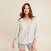 blouse fluide manches 3/4 vert femme