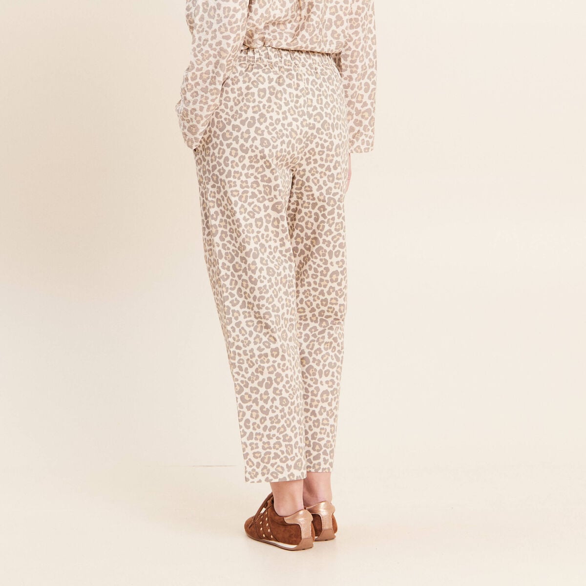 Pantalon mom blanc femme