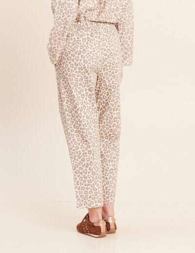 Pantalon mom blanc femme