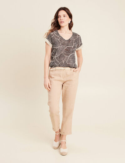 T-shirt manches courtes noir femme
