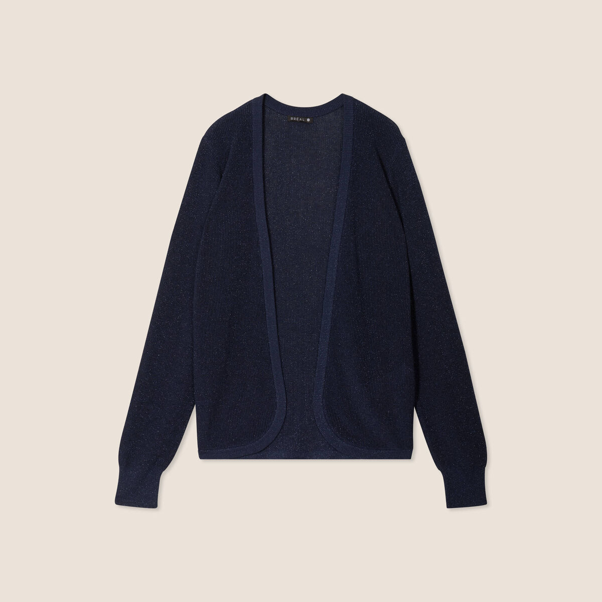 Gilet manches longues bleu marine femme