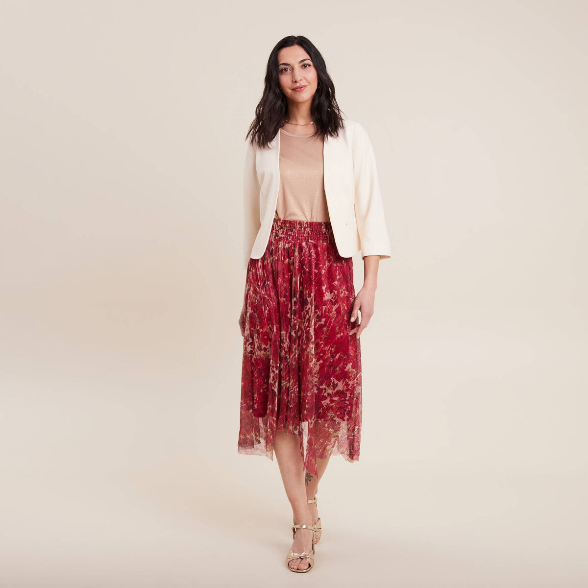Veste cintrée ecru femme