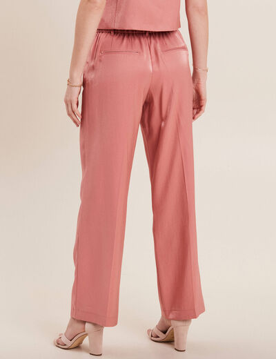 Pantalon flou irisé terracotta femme