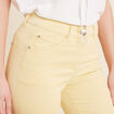 Pantacourt droit taille standard jaune clair femme