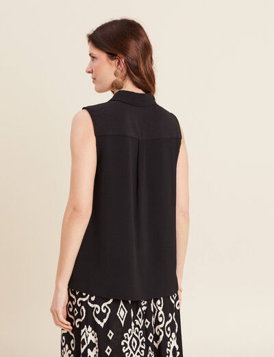 Blouse sans manches noir femme