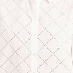 Chemise manches longues en coton strass blanc femme