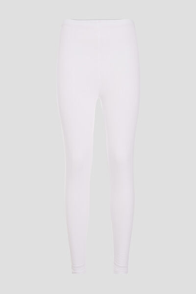 Legging taille haute blanc femme