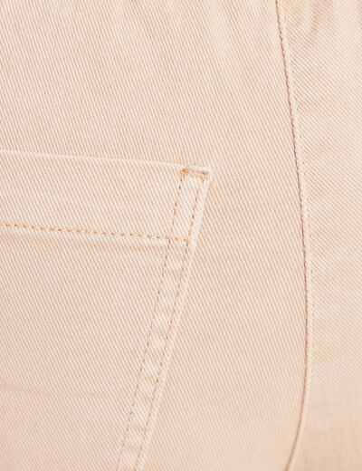 Jean coupe mom 7/8&egrave;me denim beige femme