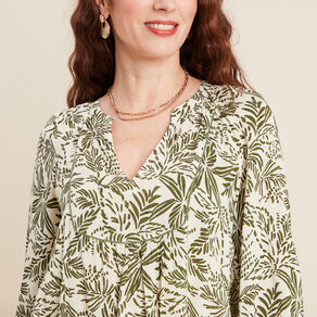 Blouse manches 3/4 ecru femme