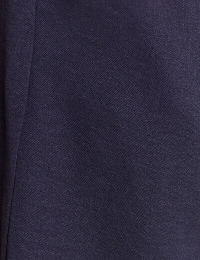 Bermuda ajusté bleu foncé femme