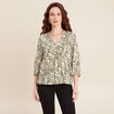 Blouse manches 3/4 ecru femme