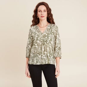 blouse manches 34 ecru femme Blouse manches 3/4 ecru femme