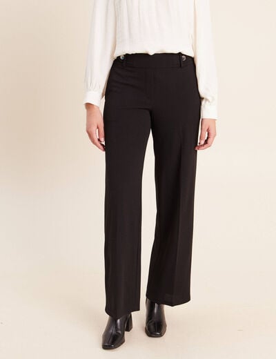 Pantalon taille haute noir femme