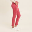Pantalon ajusté rouge foncé femme