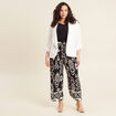 Veste esprit tailleur cascade ecru femme