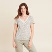 T-shirt manches courtes vert kaki femme