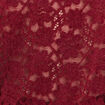 T-shirt cintr&eacute; col montant dentelle bordeaux femme
