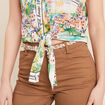 Chemise manches courtes nouée multicolore femme